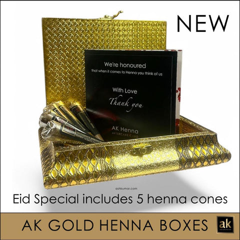 AK HENNA ARTIST CUSHION - BLACK & GOLD