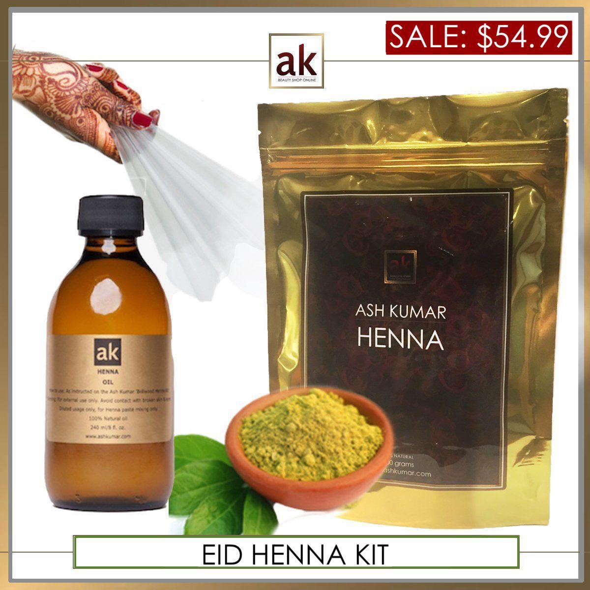 EID HENNA KIT: HENNA POWDER, OIL & 10 EMPTY CONES