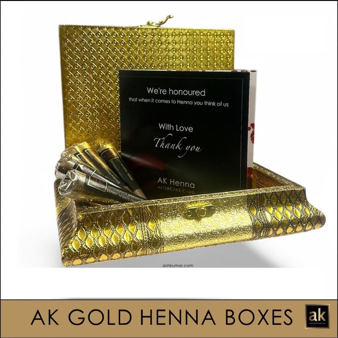 ELEGANT AK GOLD HENNA BOX