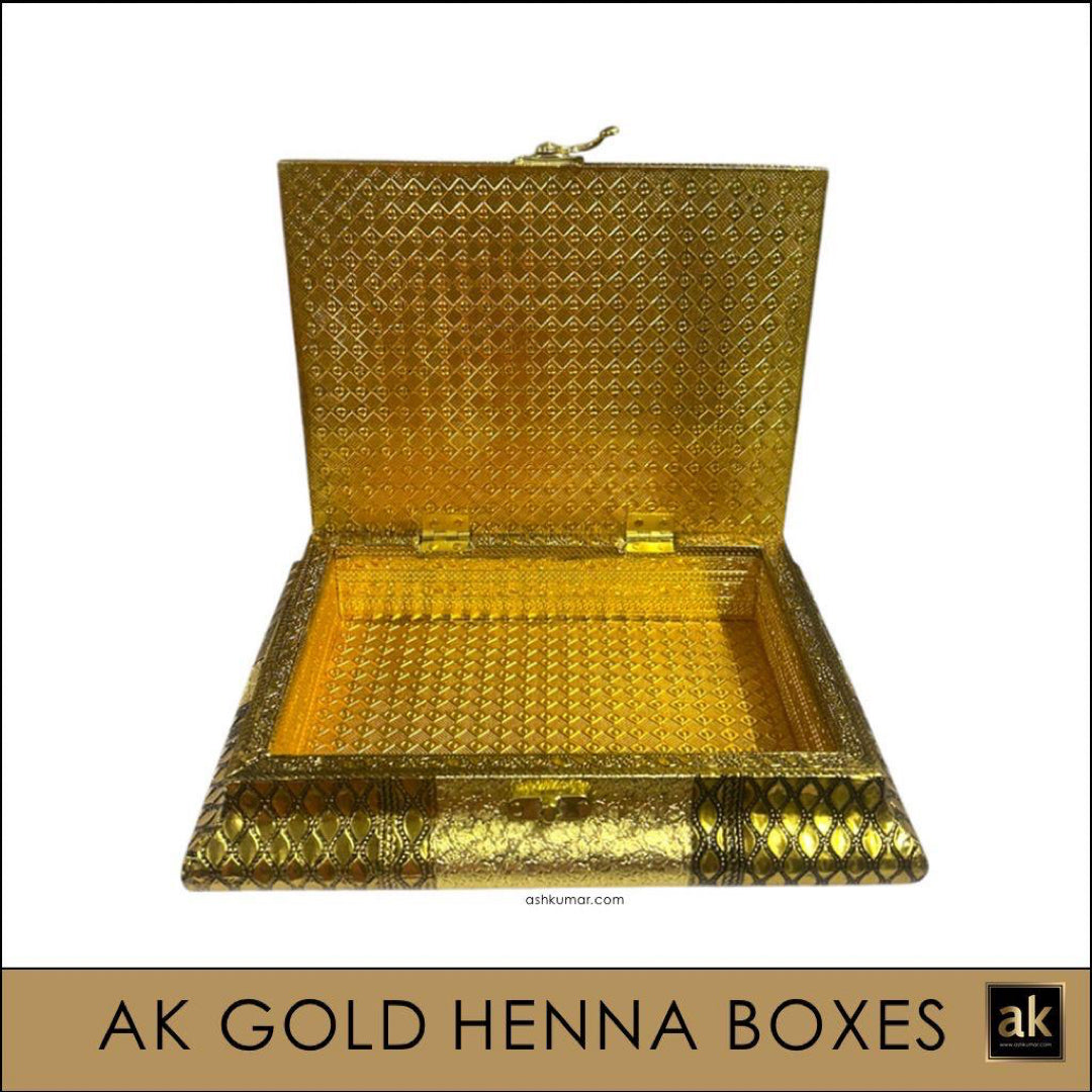 ELEGANT AK GOLD HENNA BOX